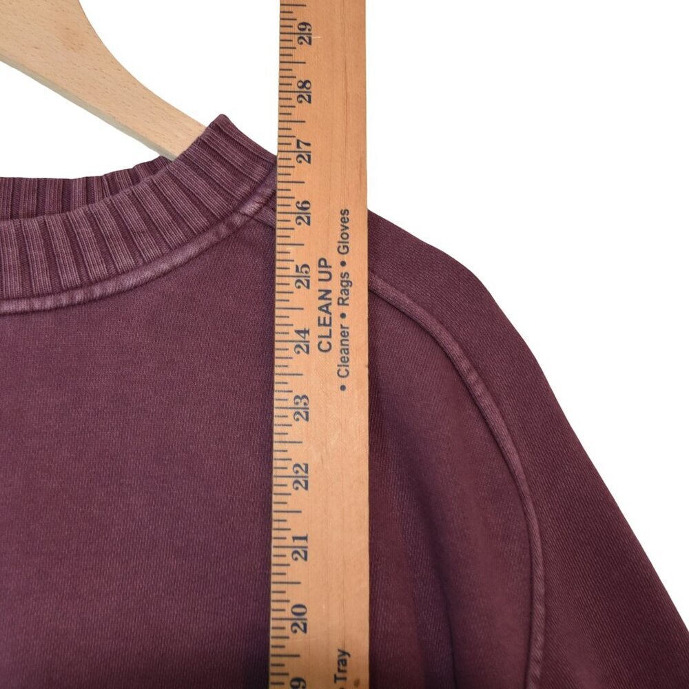 Aerie Oversized Sweatshirt Maroon Pullover Cozy Lounge Y2K Soft Casual XXS Relax - Picture 5 of 8